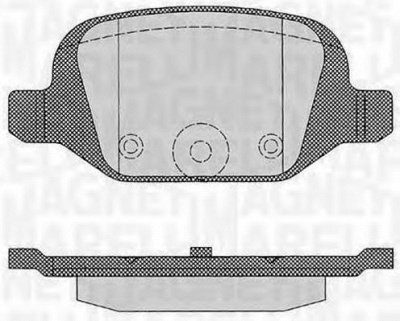 MAGNETI MARELLI 363916060216 -  Комплект тормозных колодок, дисковый тормоз